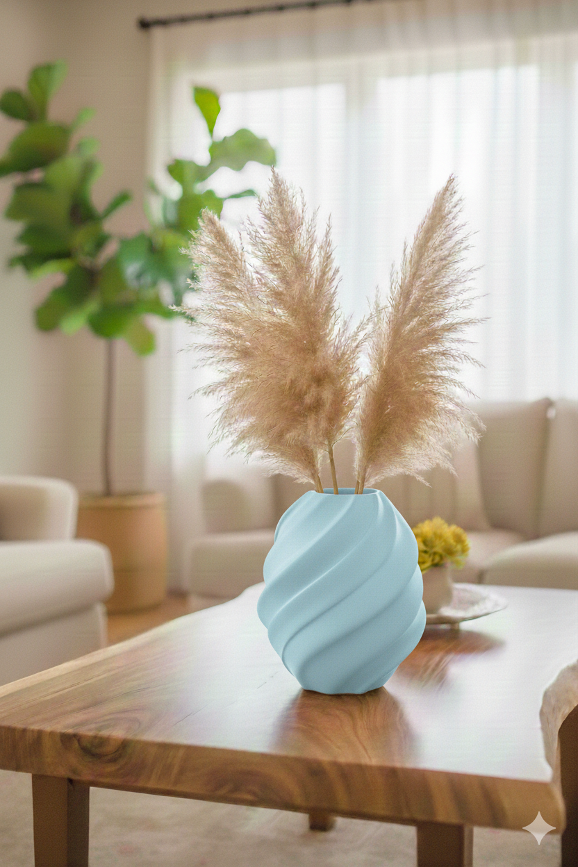 Minimalistische Vase | Boho 3D Druck Vase für Wohnzimmer | Deko Vase Geschenk