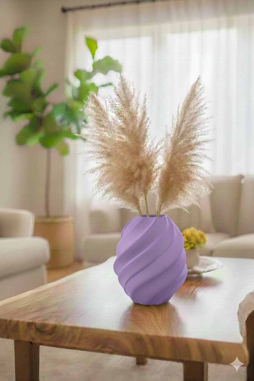Minimalistische Vase | Boho 3D Druck Vase für Wohnzimmer | Deko Vase Geschenk