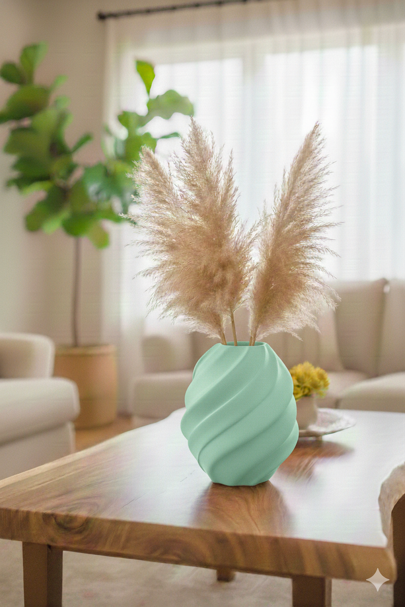 Minimalistische Vase | Boho 3D Druck Vase für Wohnzimmer | Deko Vase Geschenk