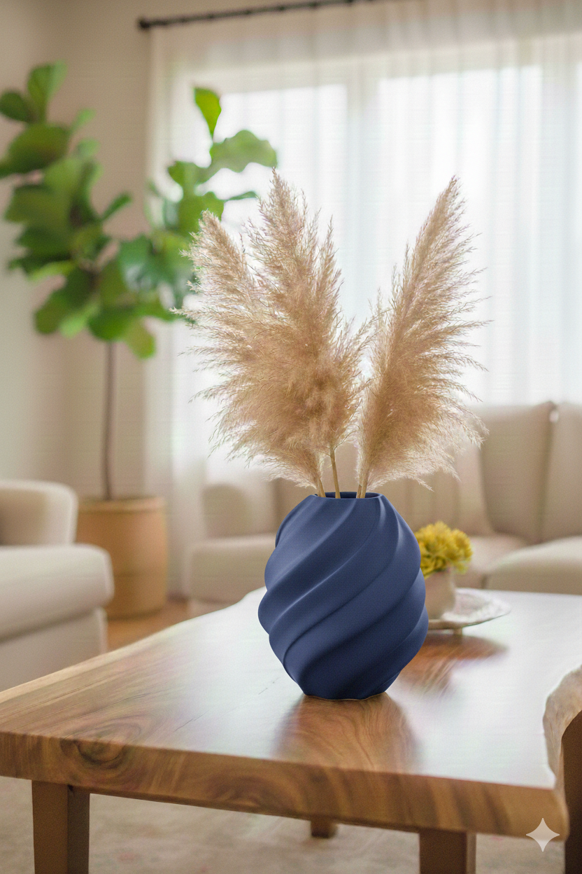 Minimalistische Vase | Boho 3D Druck Vase für Wohnzimmer | Deko Vase Geschenk