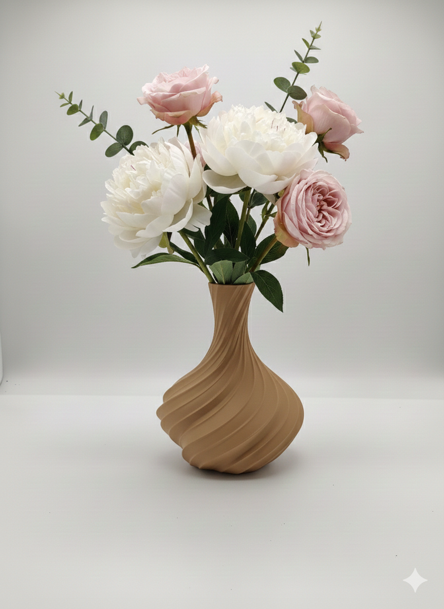 3D gedruckte Vase modern | Design Vase minimalistisch | Deko Vase für Wohnzimmer & Tisch | Geschenkidee Wohndeko