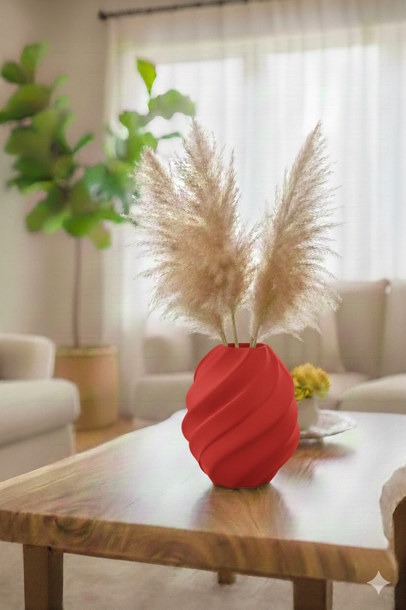 Minimalistische Vase | Boho 3D Druck Vase für Wohnzimmer | Deko Vase Geschenk