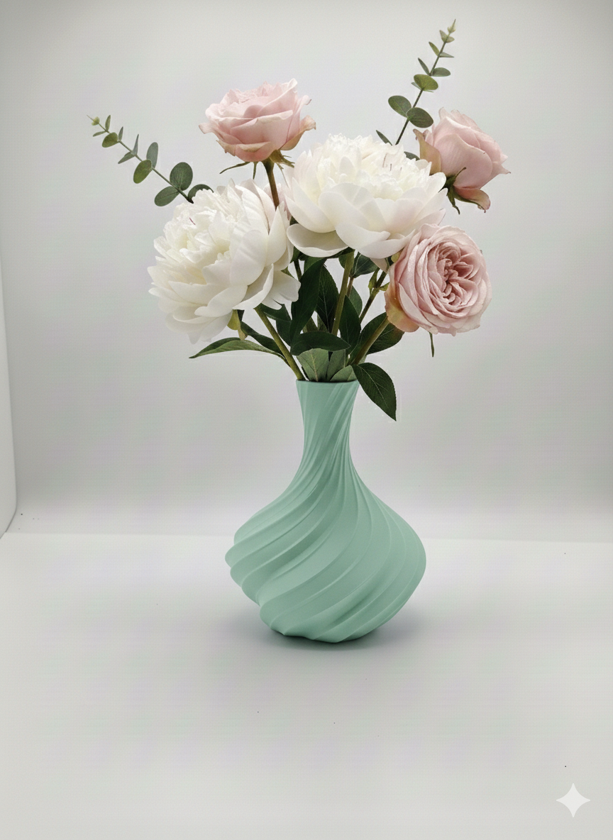 3D gedruckte Vase modern | Design Vase minimalistisch | Deko Vase für Wohnzimmer & Tisch | Geschenkidee Wohndeko
