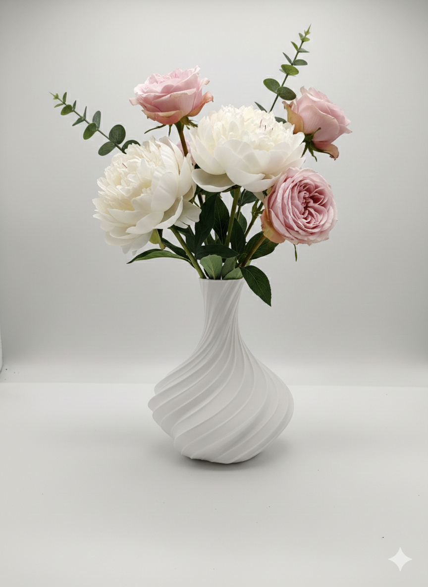 3D gedruckte Vase modern | Design Vase minimalistisch | Deko Vase für Wohnzimmer & Tisch | Geschenkidee Wohndeko