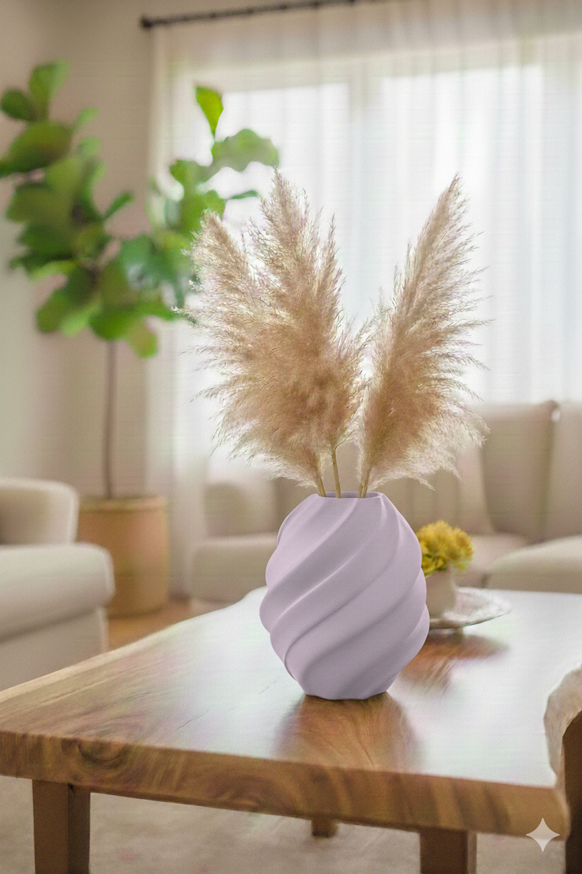 Minimalistische Vase | Boho 3D Druck Vase für Wohnzimmer | Deko Vase Geschenk