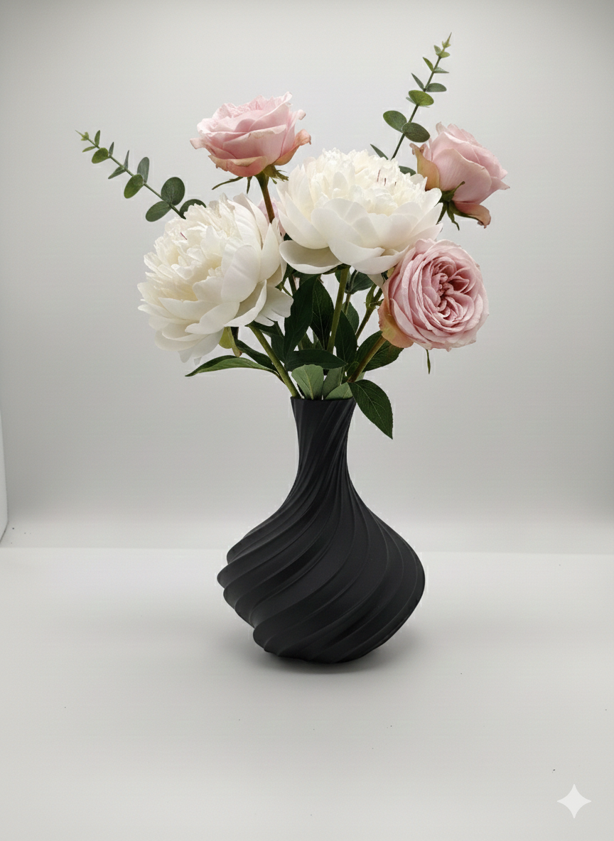 3D gedruckte Vase modern | Design Vase minimalistisch | Deko Vase für Wohnzimmer & Tisch | Geschenkidee Wohndeko