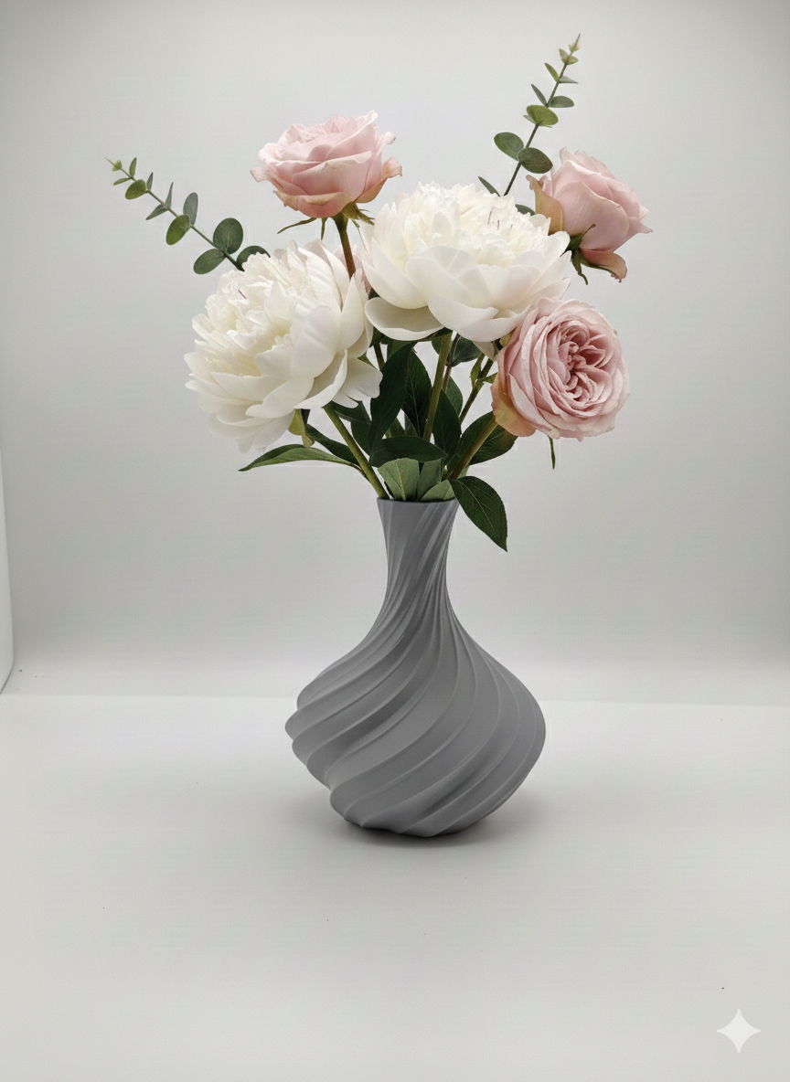 3D gedruckte Vase modern | Design Vase minimalistisch | Deko Vase für Wohnzimmer & Tisch | Geschenkidee Wohndeko