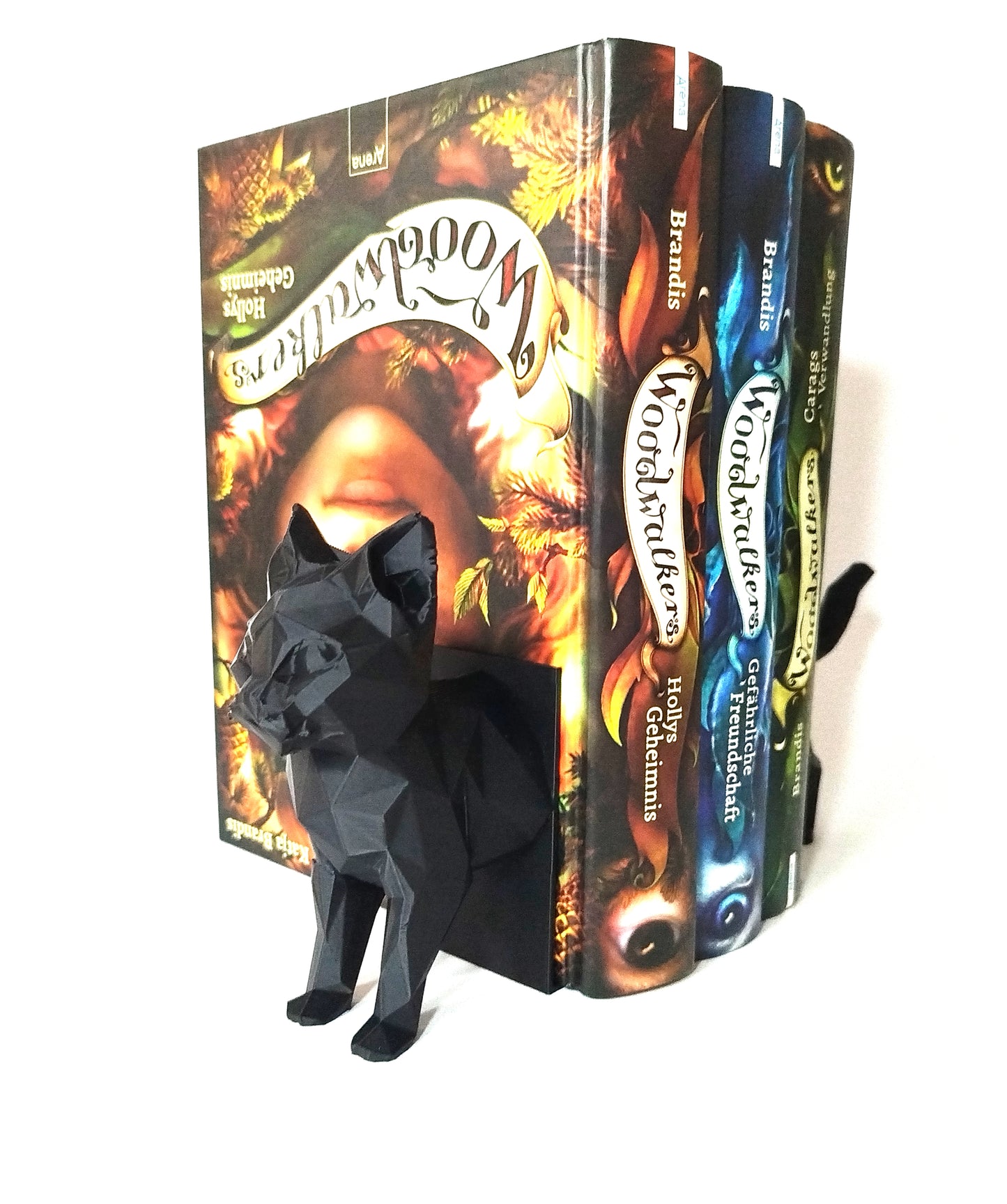 Katzen Buchstütze 3D Druck – Bücherregal Deko, stabile Buchhalter mit Katzenfigur, Geschenkidee für Katzenliebhaber & Lesefans